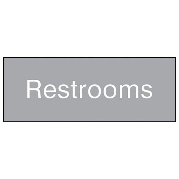 Accuform 8 in W x 3 in H, Engraved Plastic PSG834GY - main